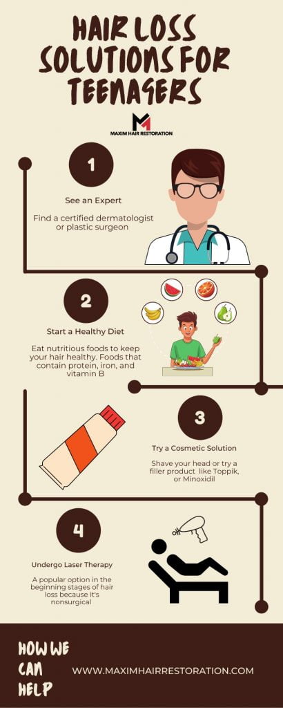 hair loss solutions for teeangers infographic